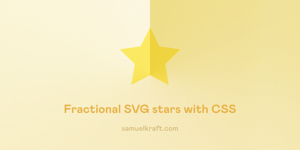 Fractional SVG stars with CSS | Kuan-Yin Chen